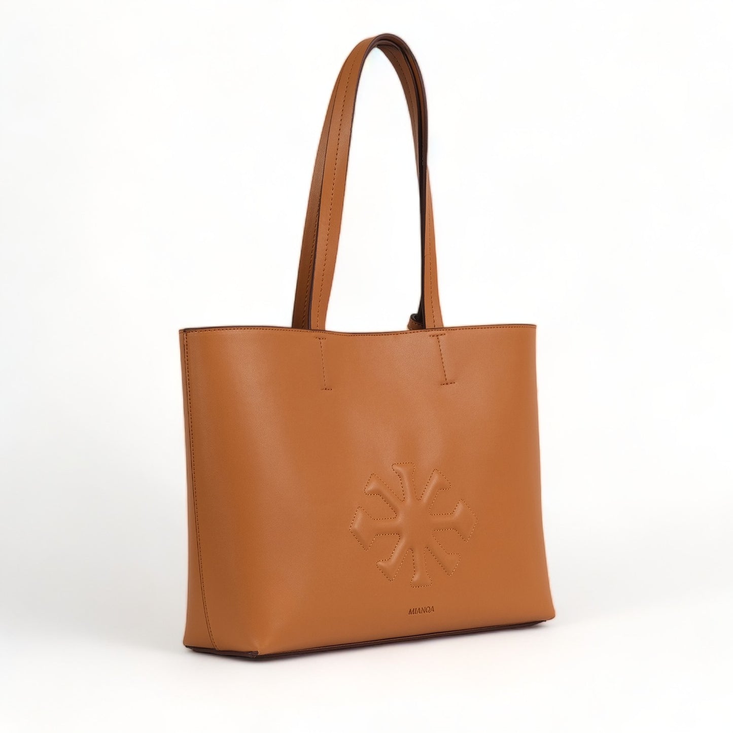 AGAVE Bitkisel Vegan Deri Günlük Tote Çanta Taba