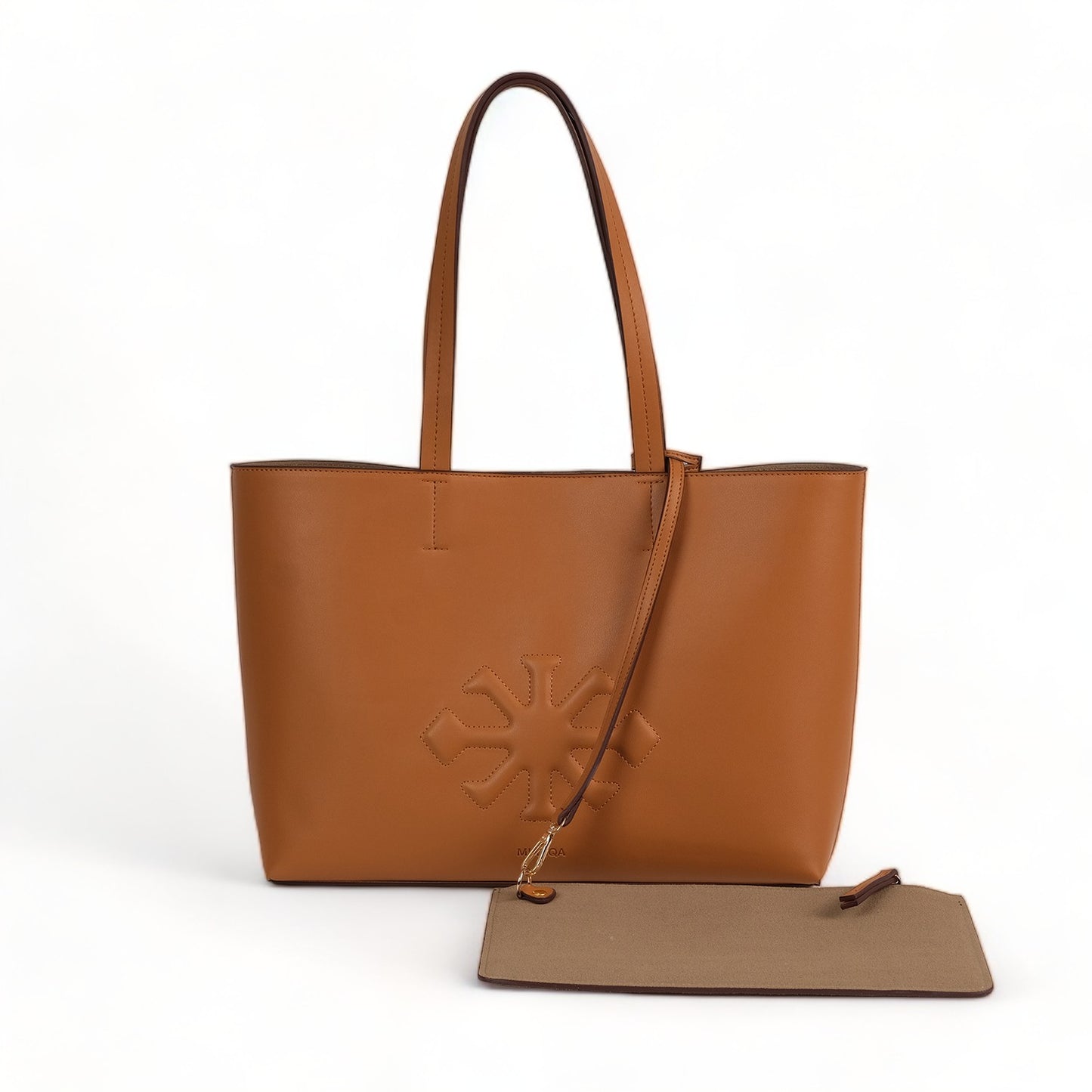 AGAVE Bitkisel Vegan Deri Günlük Tote Çanta Taba