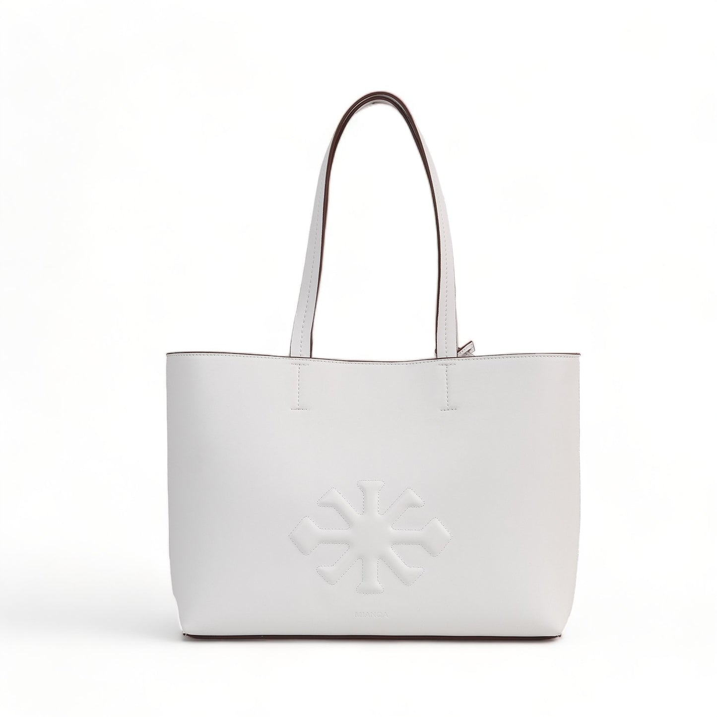 AGAVE Bitkisel Vegan Deri Günlük Tote Çanta Beyaz