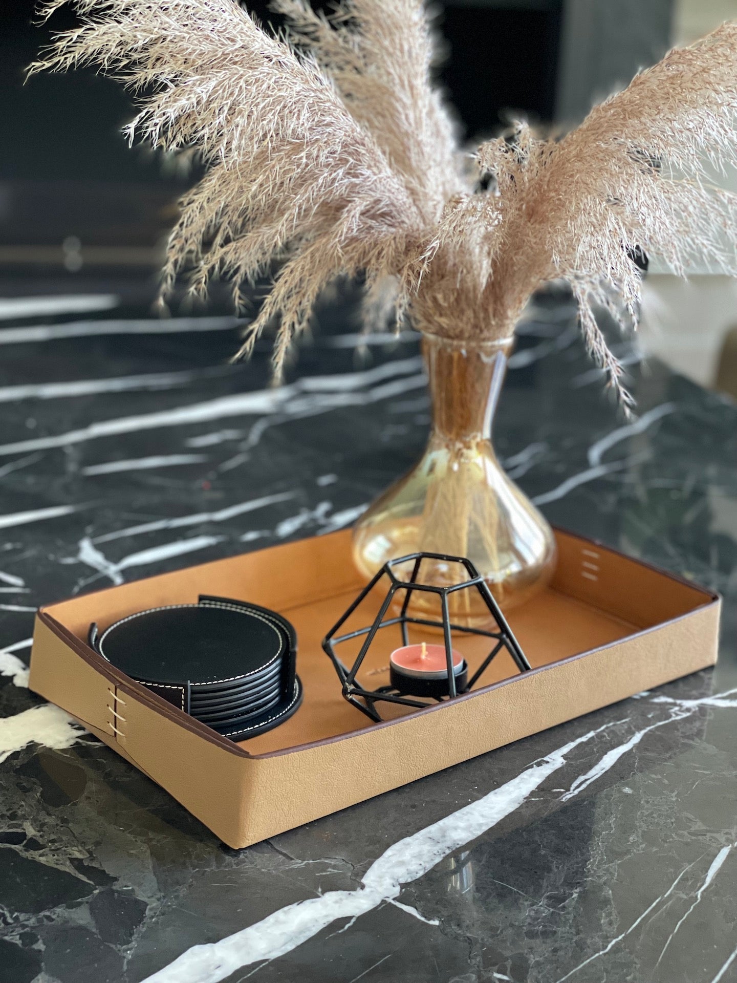 Vegan Elma Derisi Tepsi Camel
